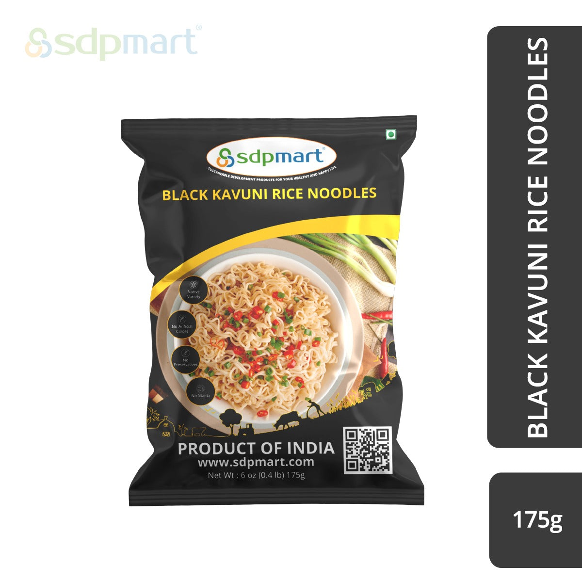 SDPMart Black Kavuni Rice Noodles 175 Gms