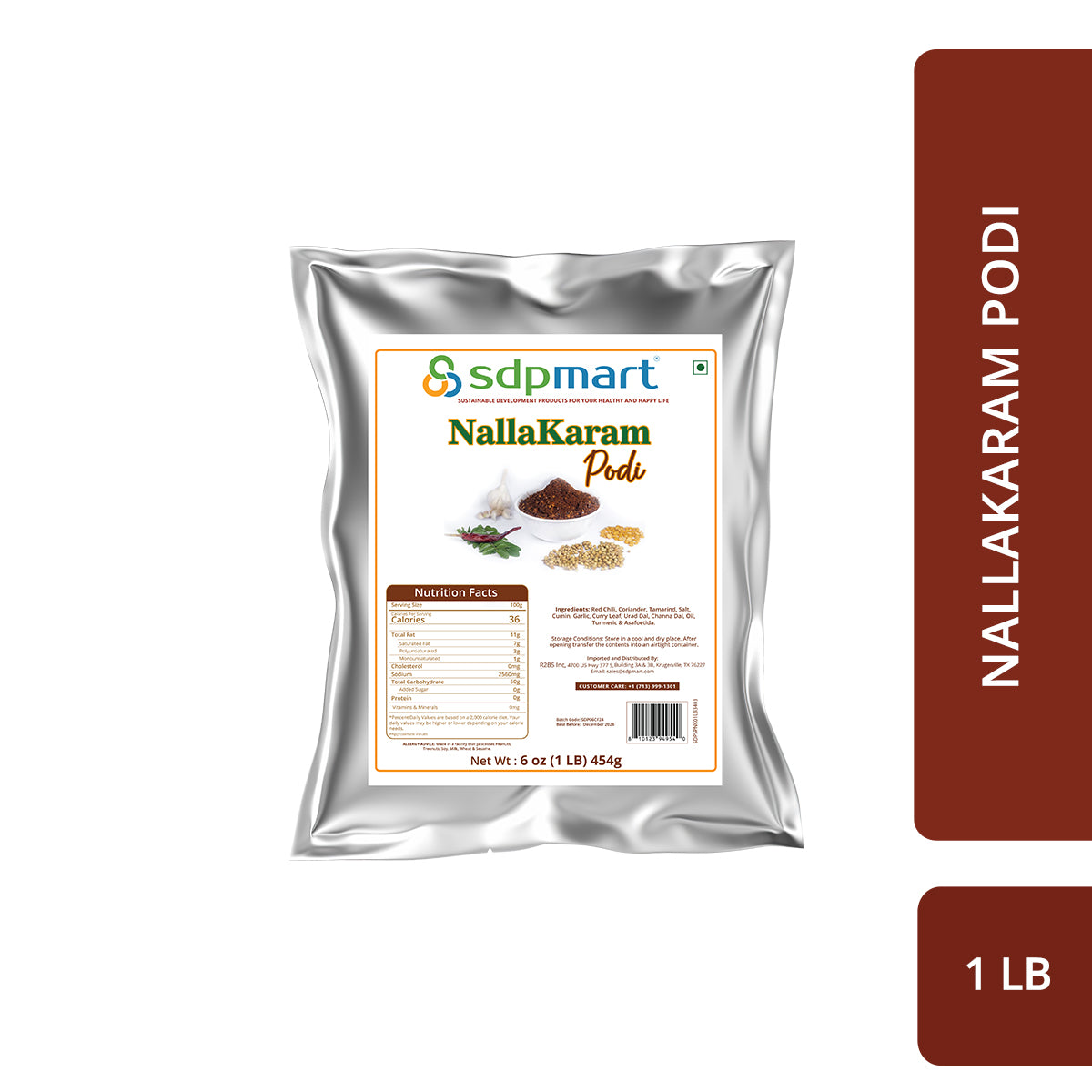 SDPMart NallaKaram Podi 1 LB
