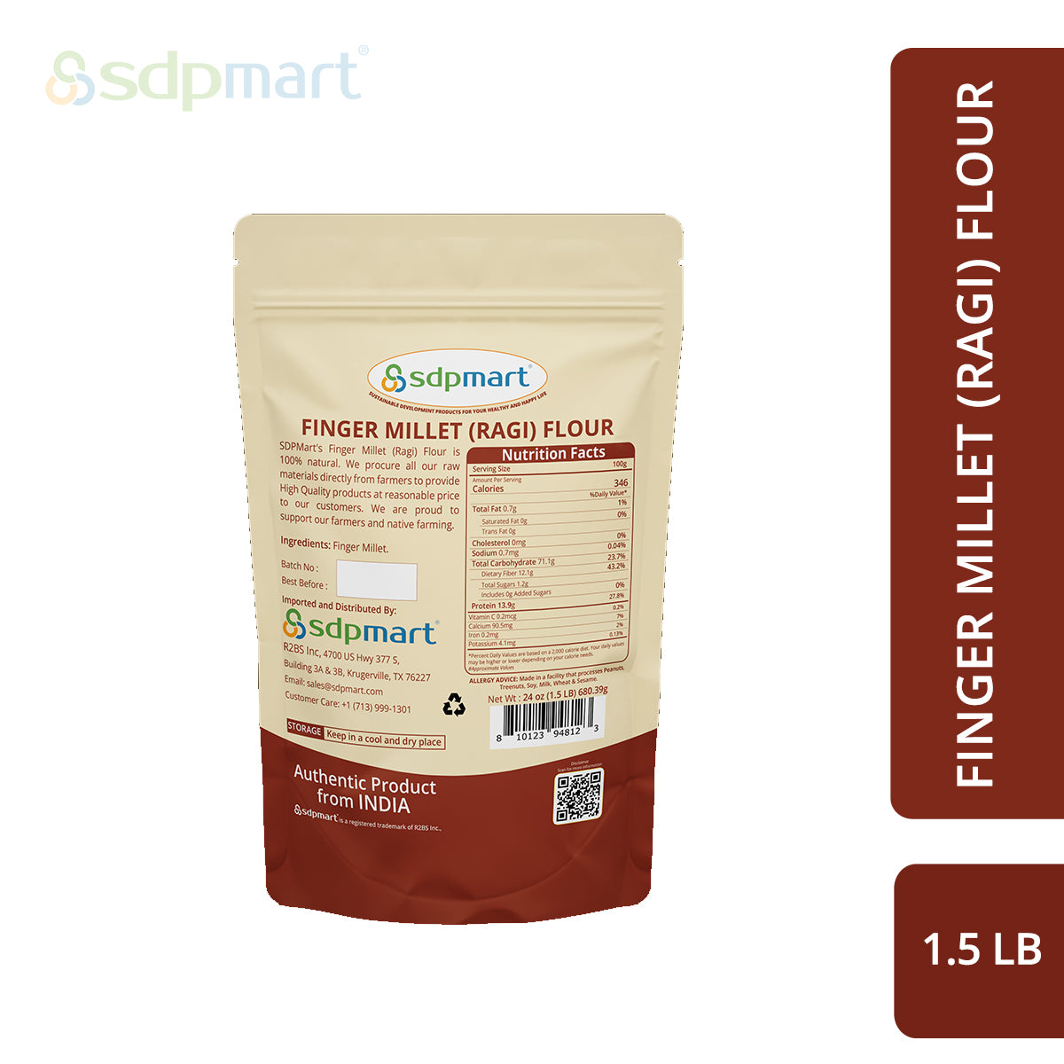 SDPMart Ragi Flour 1.5 LB