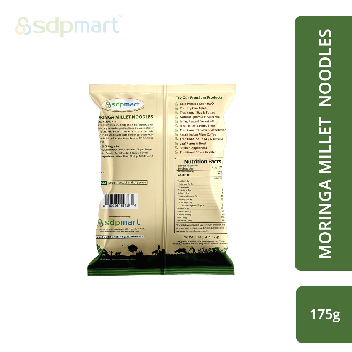 SDPMart Moringa Millet Noodles 175 Gms
