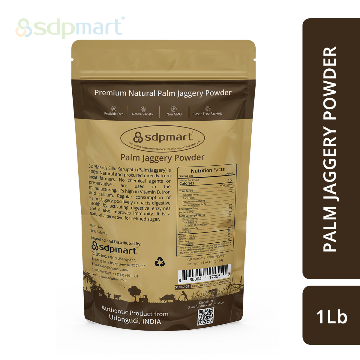 SDPMart Premium Palm Jaggery Powder (Sillu Karupatti) - SDPMart