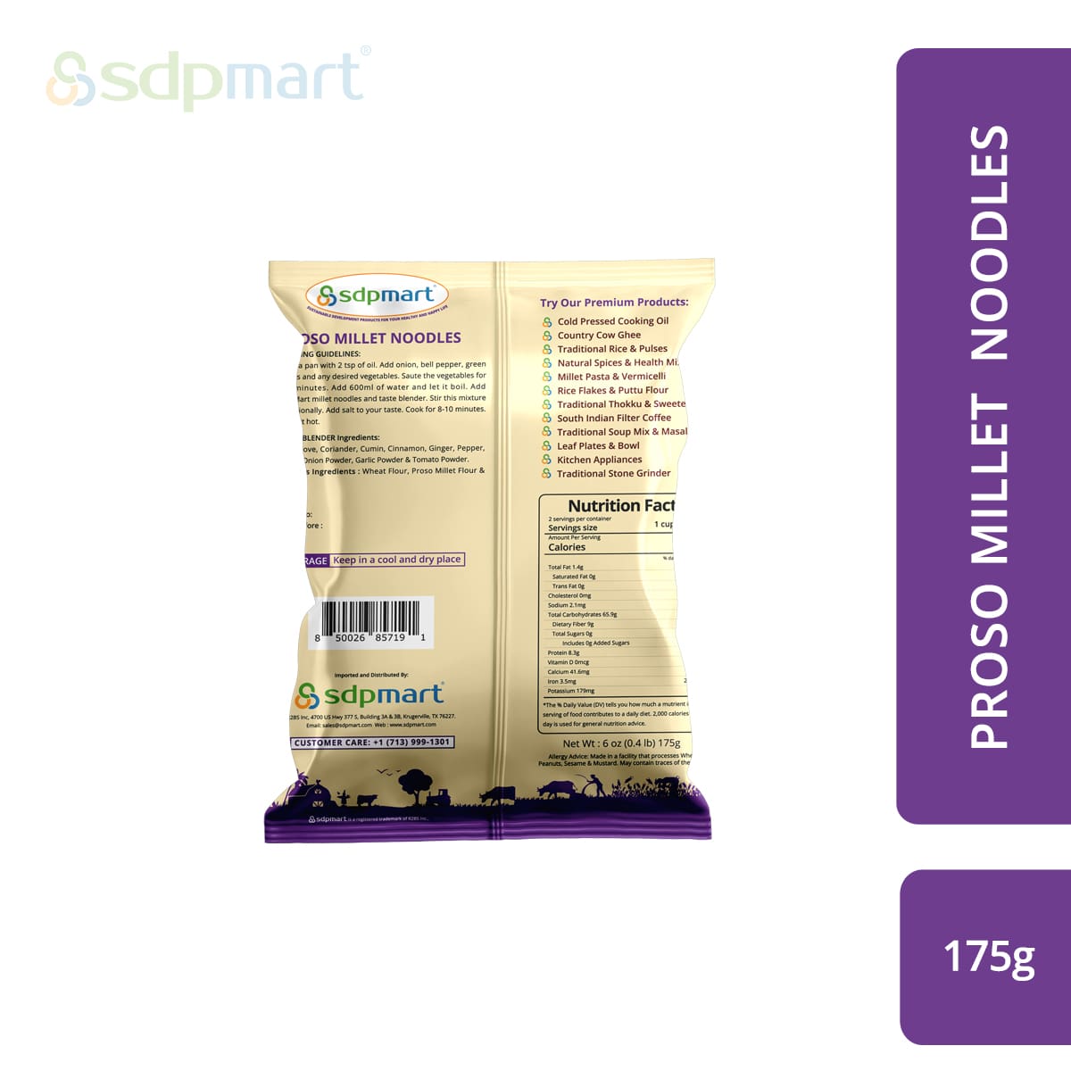 SDPMart Proso Millet Noodles 175 Gms
